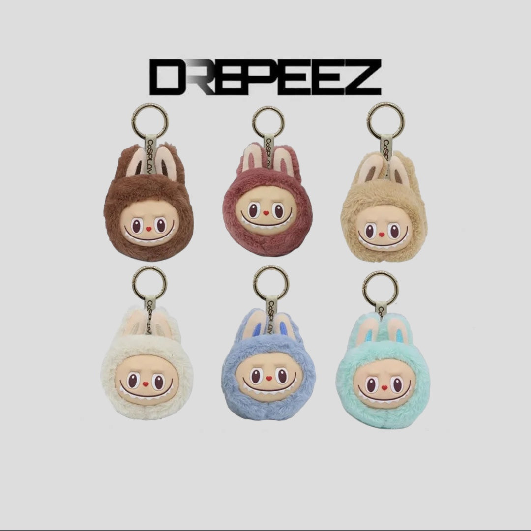 Blind Box Face Sitting Party Hanging Vinyl Heart Plush Doll Macarons Labubu Patria Edition-Specifications