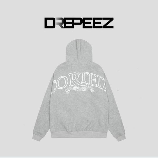 corteiz zip up grey
