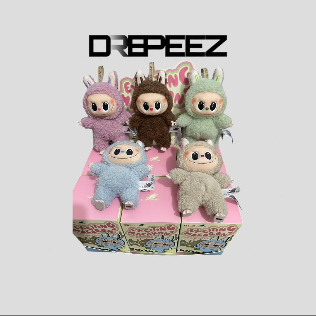 Pop Mart Labubu The Monsters Tasty Macarons Vinyl Plush Pendant Single Blind Box
