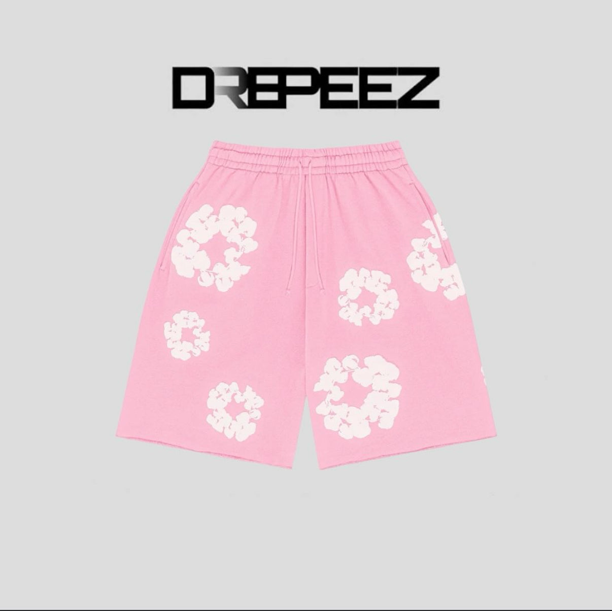 pink denim tears shorts
