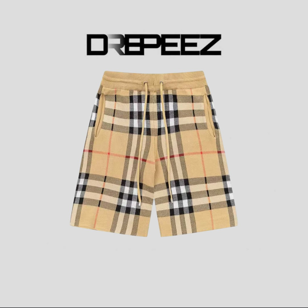 Burberry Check Cotton Jacquard Shorts Archive Beige
