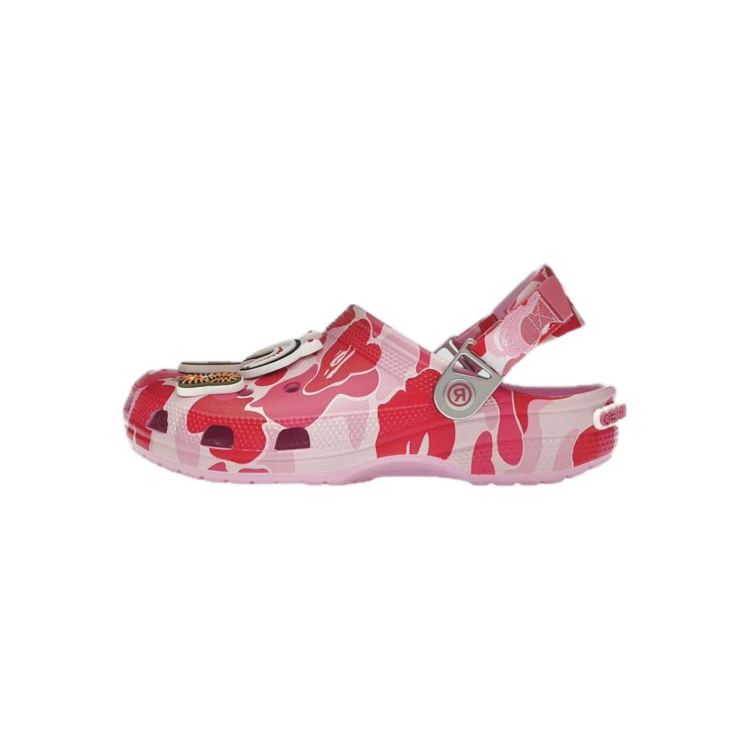 bathing ape crocs pink