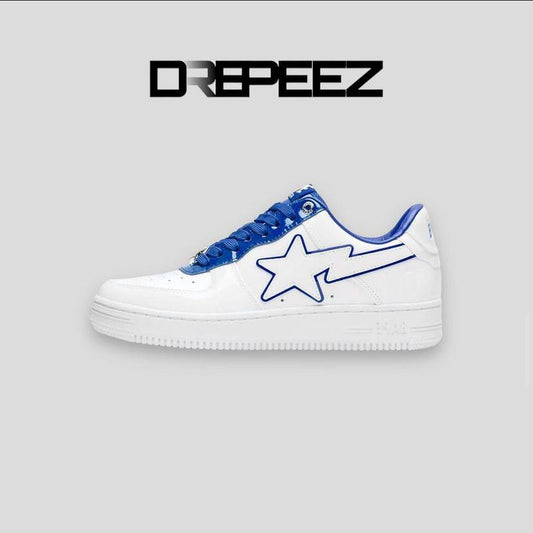 Bape Sta Patent Leather White Blue