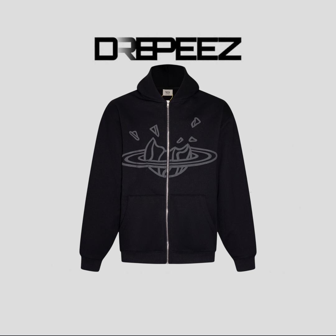 BROKEN PLANET ZIP UP AND PANTS SET BLACK