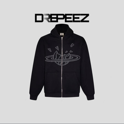 BROKEN PLANET ZIP UP AND PANTS SET BLACK