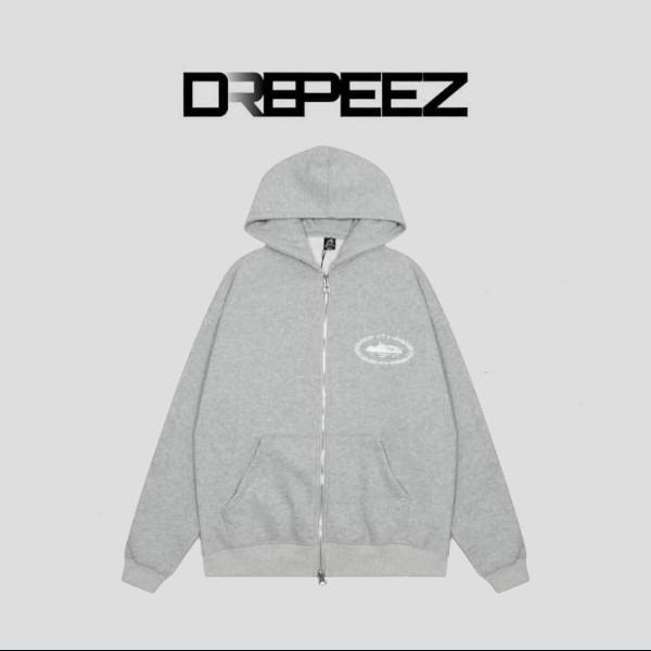 corteiz zip up grey