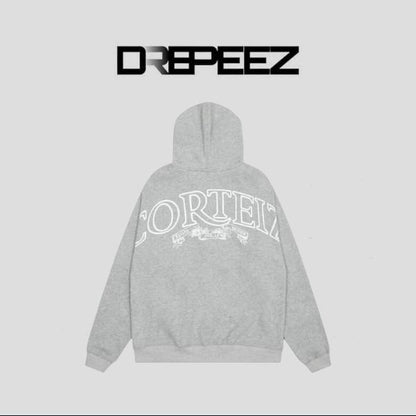 corteiz zip up grey