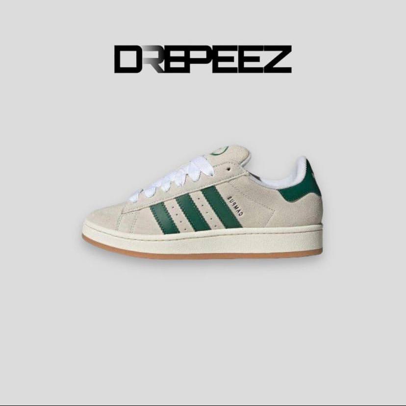 Adidas Campus 00s "Crystal White Dark Green"