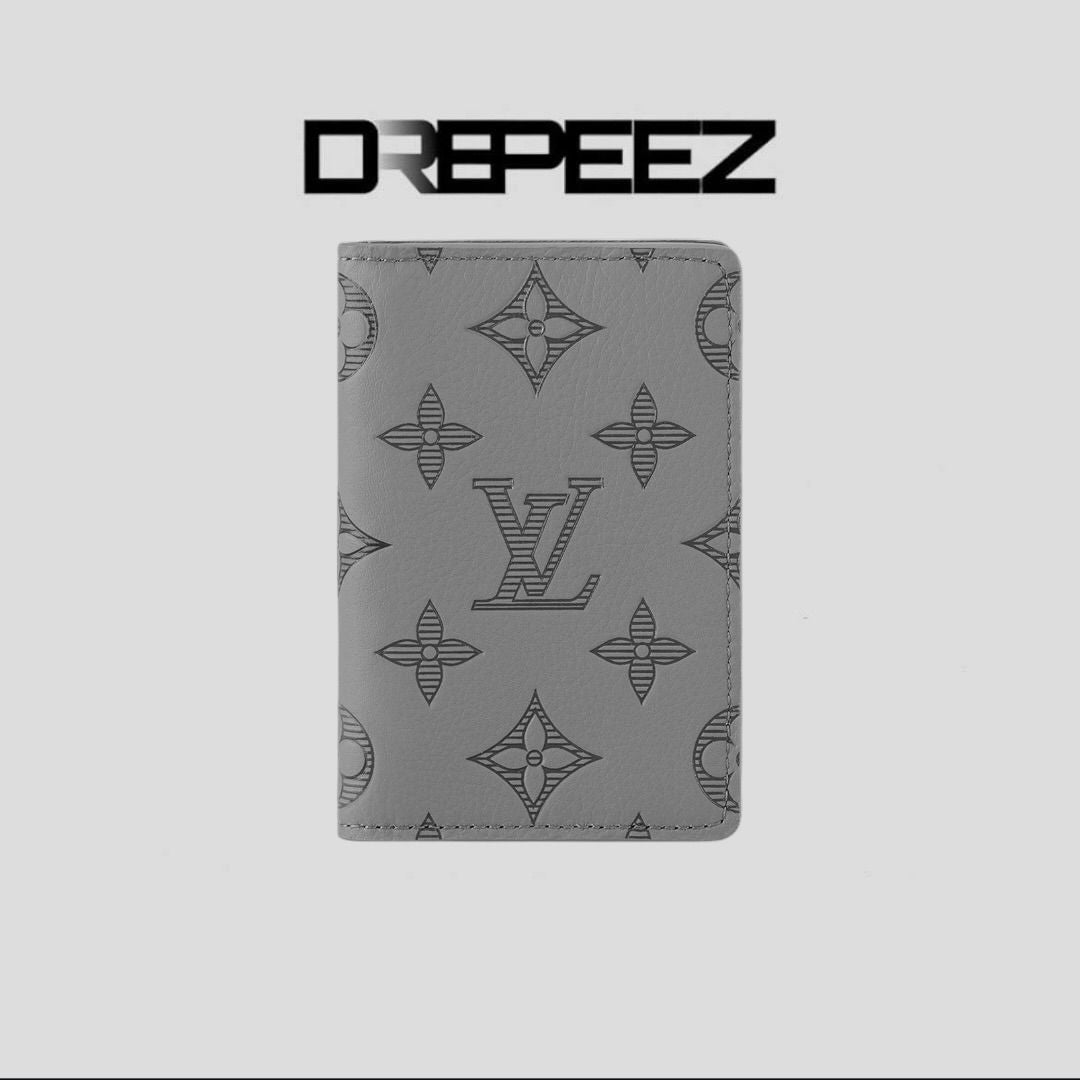 Louis Vuitton Monogram Shadow Pocket Organizer Wallet Gray