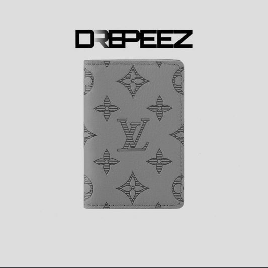 Louis Vuitton Monogram Shadow Pocket Organizer Wallet Gray