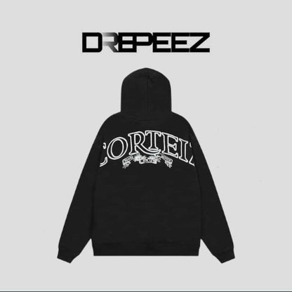 corteiz zip up black