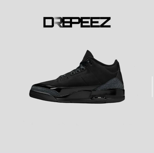 Jordan 3 Retro 'black cat'