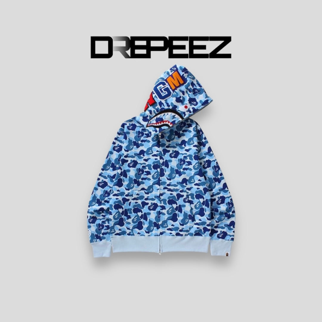 Bape hoodie blue