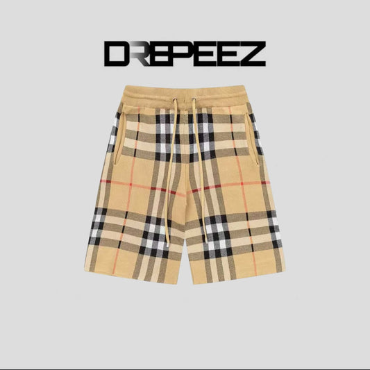 Burberry Check Cotton Jacquard Shorts Archive Beige