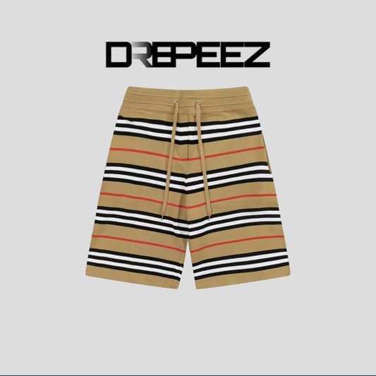Burberry Icon Stripe Pointelle Knit Shorts Beige Men's
