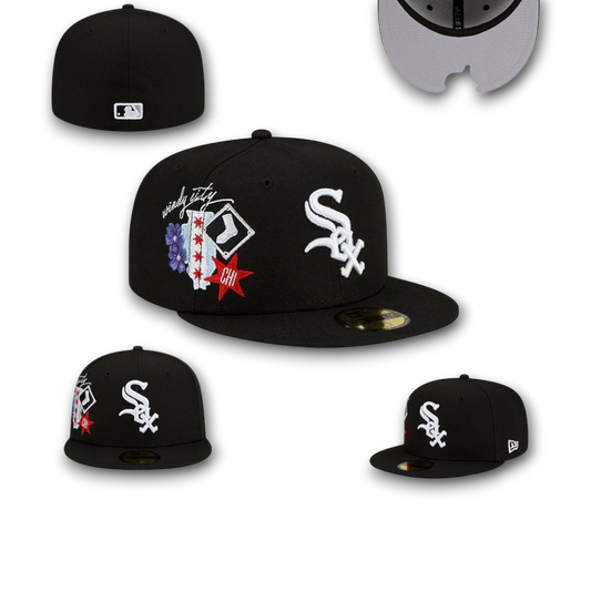 Chicago White Sox CITY CLUSTER Black Fitted Hat by New Era