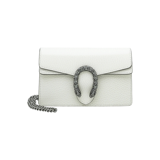 Gucci White Dionysus Super Mini Bag