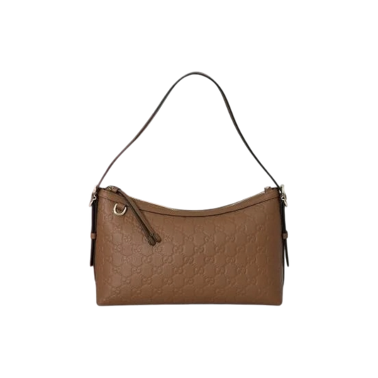 Gucci Gg Emblem Medium Shoulder Bag in Brown