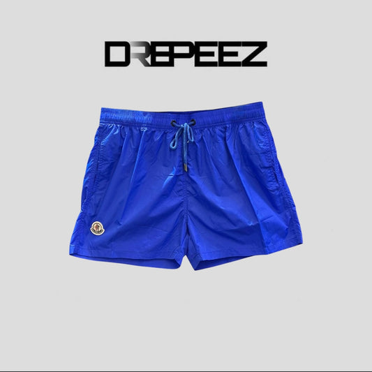 Moncler Nylon Swim Shorts Navy Blue