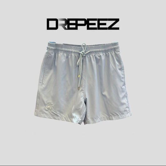 Shorts Vilebrequin Praia Masculino Slim Tactel Cinza Claro