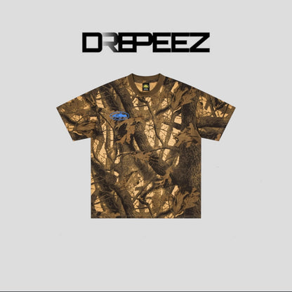 Corteiz Island Puff Print Tee Forest Camo