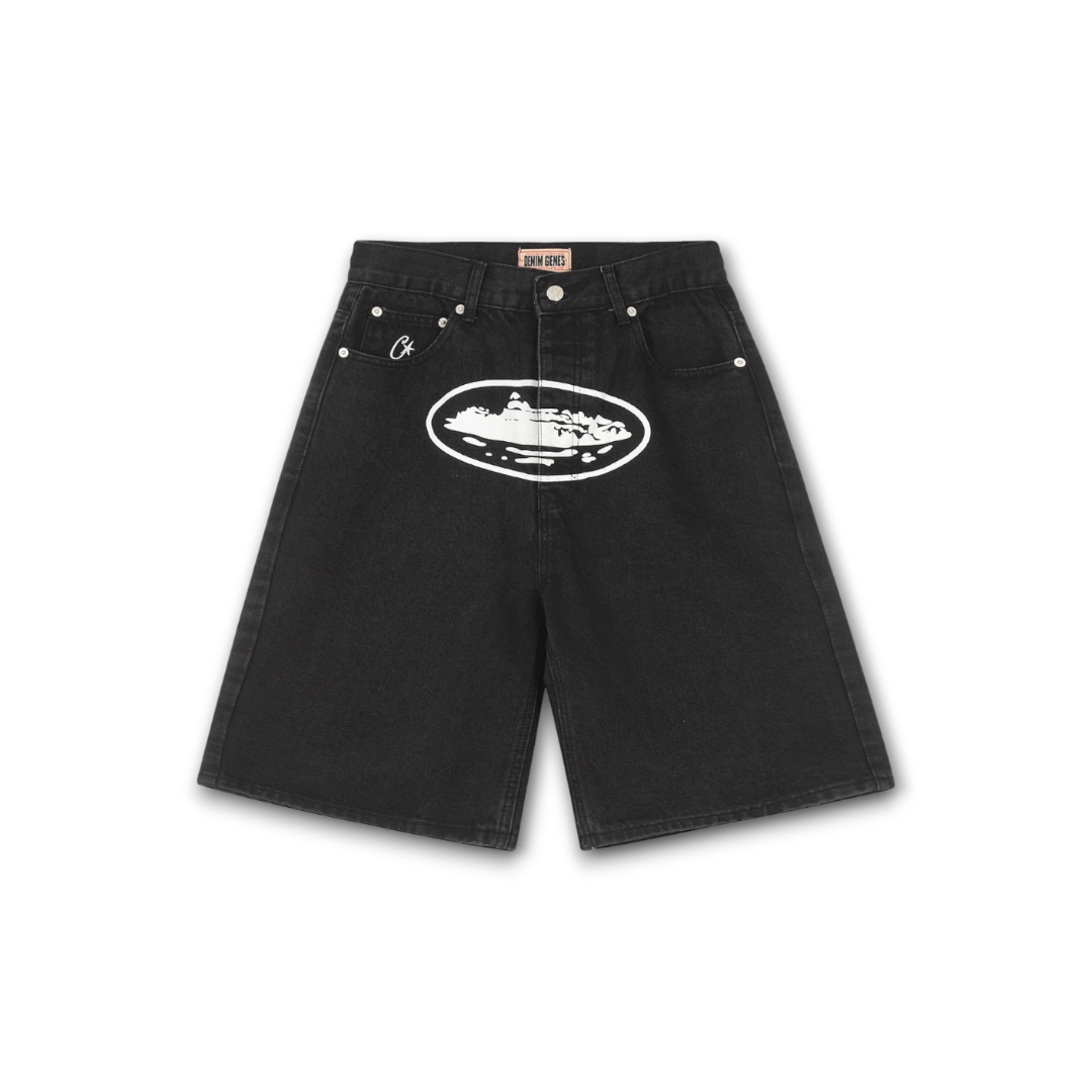 Corteiz Alcatraz Denim Shorts Washed