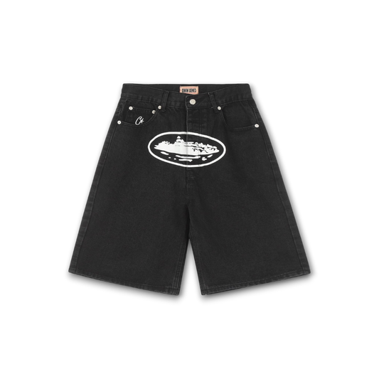 Corteiz Alcatraz Denim Shorts Washed