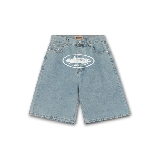 Corteiz Alcatraz Denim Shorts Washed