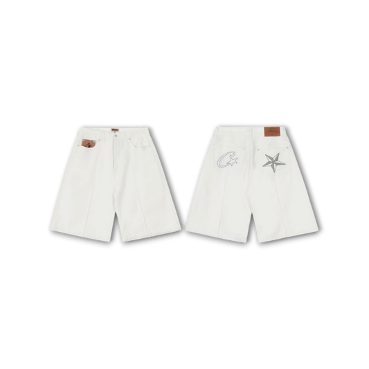 Corteiz C-Star Denim Shorts Faded