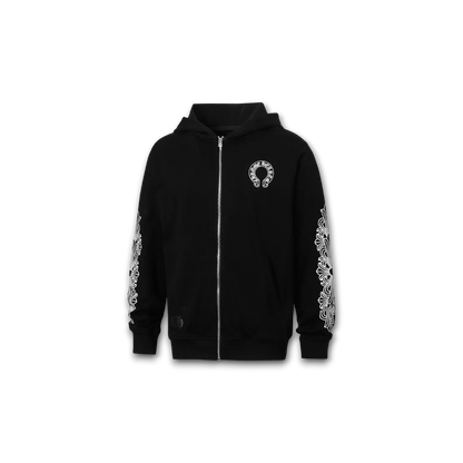 Chrome Hearts Horse Shoe Floral Hoodie