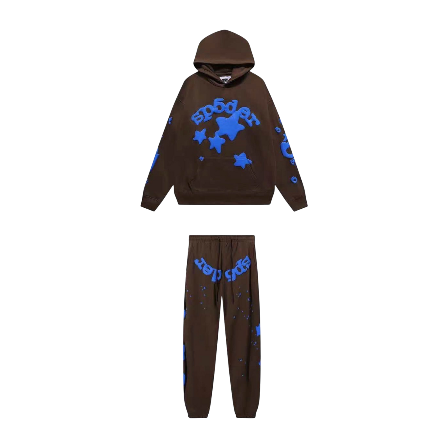 Sp5der set brown blue