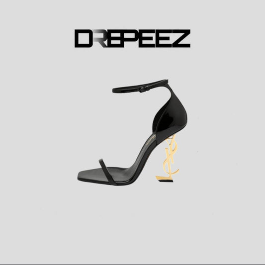 Saint Laurent Opyum patent leather sandals for Women