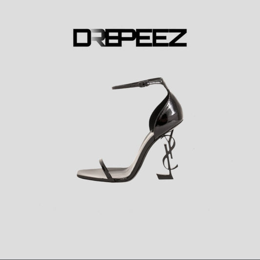 Saint Laurent Opyum patent leather sandals for Women