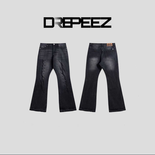 Hellstar Flare Black Wash Jeans