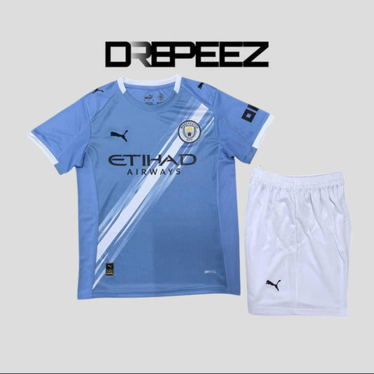 Puma Men's MCFC Home Jersey Replica Team Light Blue Set