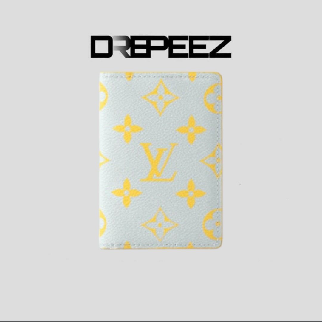 Louis Vuitton Pocket Organizer Light Grey/Yellow in Canvas