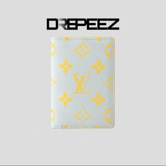 Louis Vuitton Pocket Organizer Light Grey/Yellow in Canvas