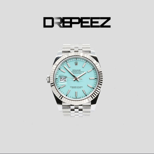 Rolex Datejust 41 White Gold/Steel Custom Ice Blue