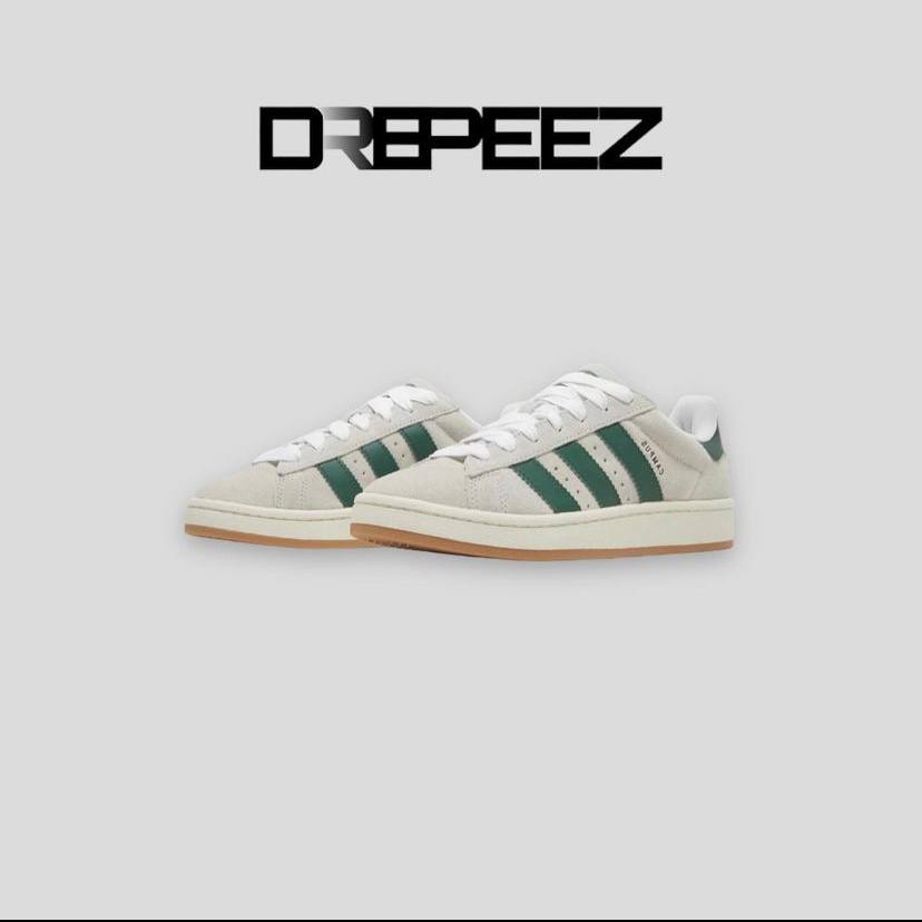 Adidas Campus 00s "Crystal White Dark Green"