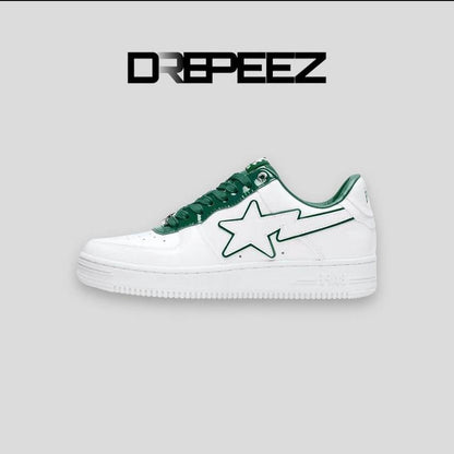 Bape Sta Patent Leather White Green