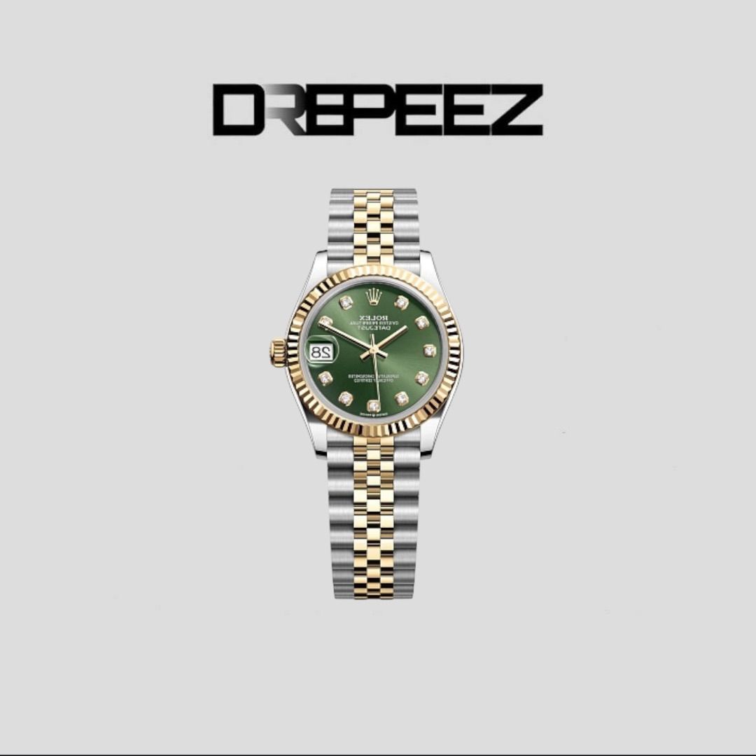 Rolex Datejust 31 Yellow Gold/Steel Olive Green Dial