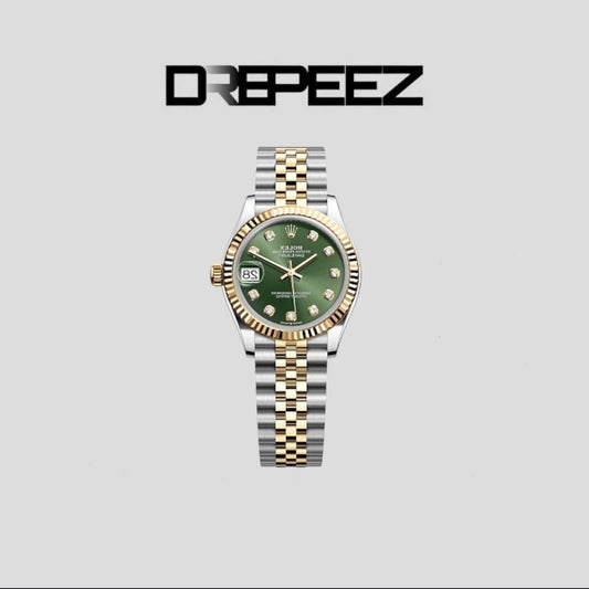 Rolex Datejust 31 Yellow Gold/Steel Olive Green Dial