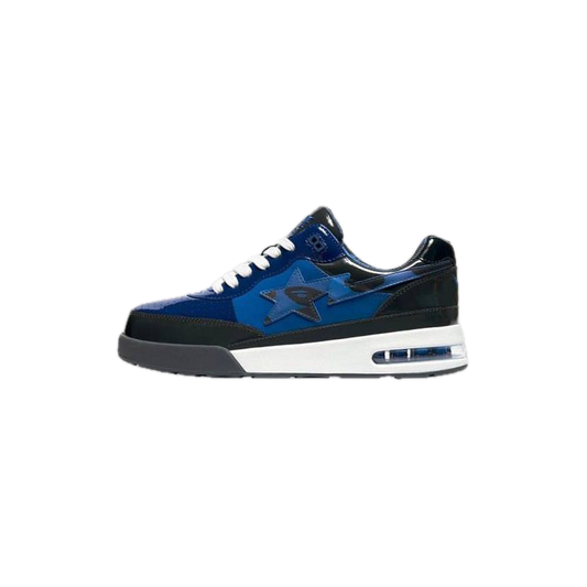 A BATHING APE patent-leather low-top