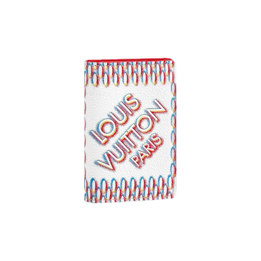 Louis Vuitton Pocket Organizer White Damier Spray in Cowhide