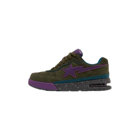A BATHING APE Road Sta 'Olive Green Purple'