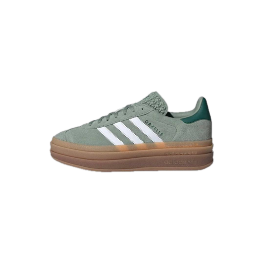 ADIDAS GAZELLE BOLD SILVER GREEN GUM