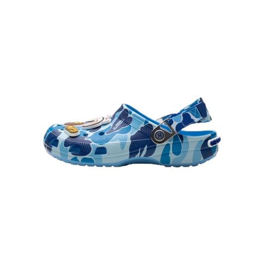 bathing ape crocs blue