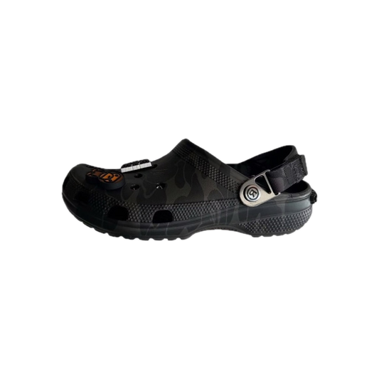 bathing ape crocs black