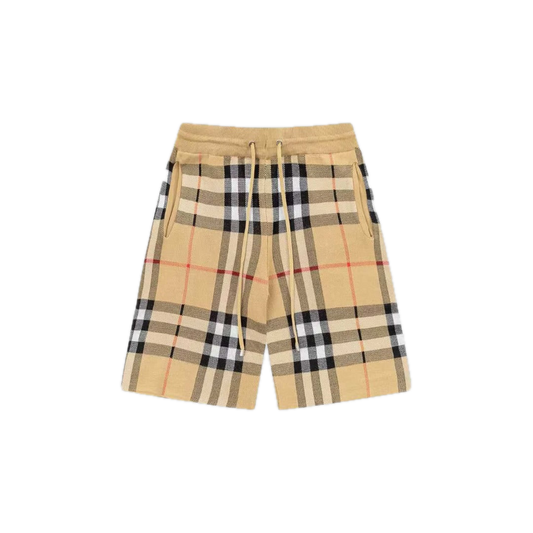 Burberry Check Cotton Jacquard Shorts Archive Beige