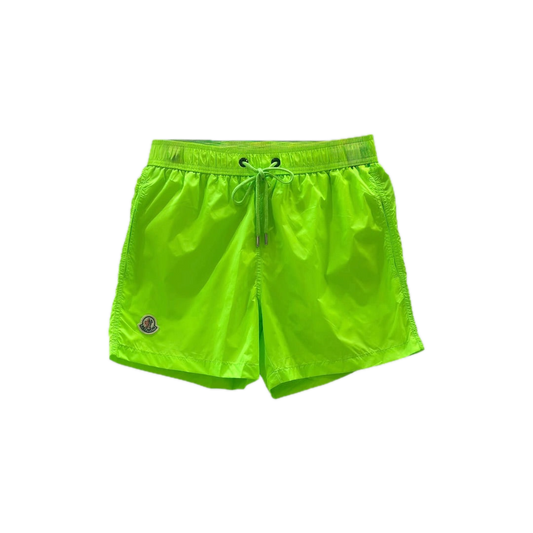 Moncler Nylon Swim Shorts Neon Green